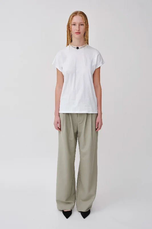 Proof T-shirt - White Hooded Caped Shawl Collar