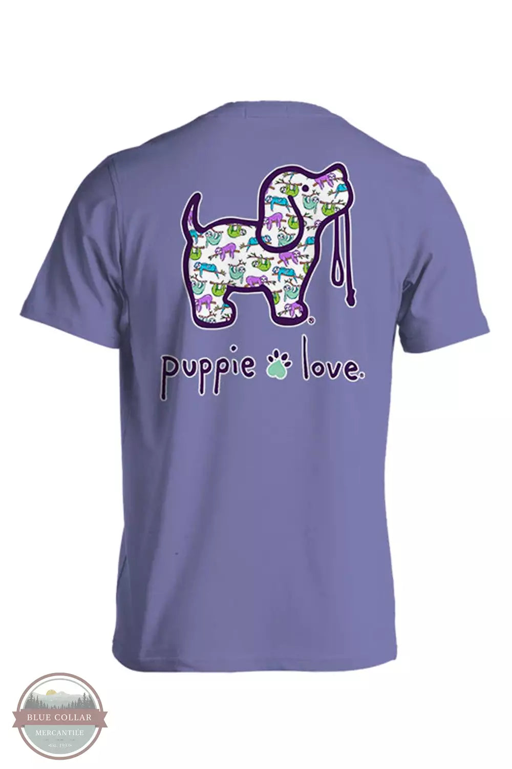 SPL1256 Sloth Pup Short Sleeve T-Shirt Terry Blend Velvet Blend Canvas Blend