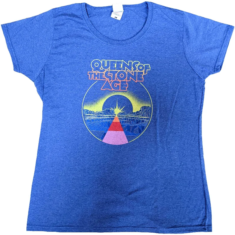 Queens Of The Stone Age Ladies T-Shirt: Warp Planet Terry Blend Velvet Blend Canvas Blend