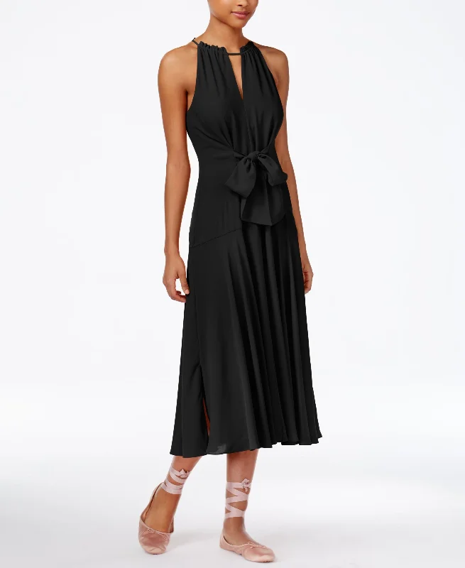 Rachel Rachel Roy Claudette Tie Front Midi Dress Chic Off-Shoulder Midi Dress