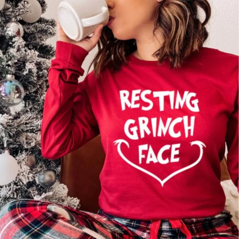 Resting Grinch Face T-shirt Terry Blend Velvet Blend Canvas Blend