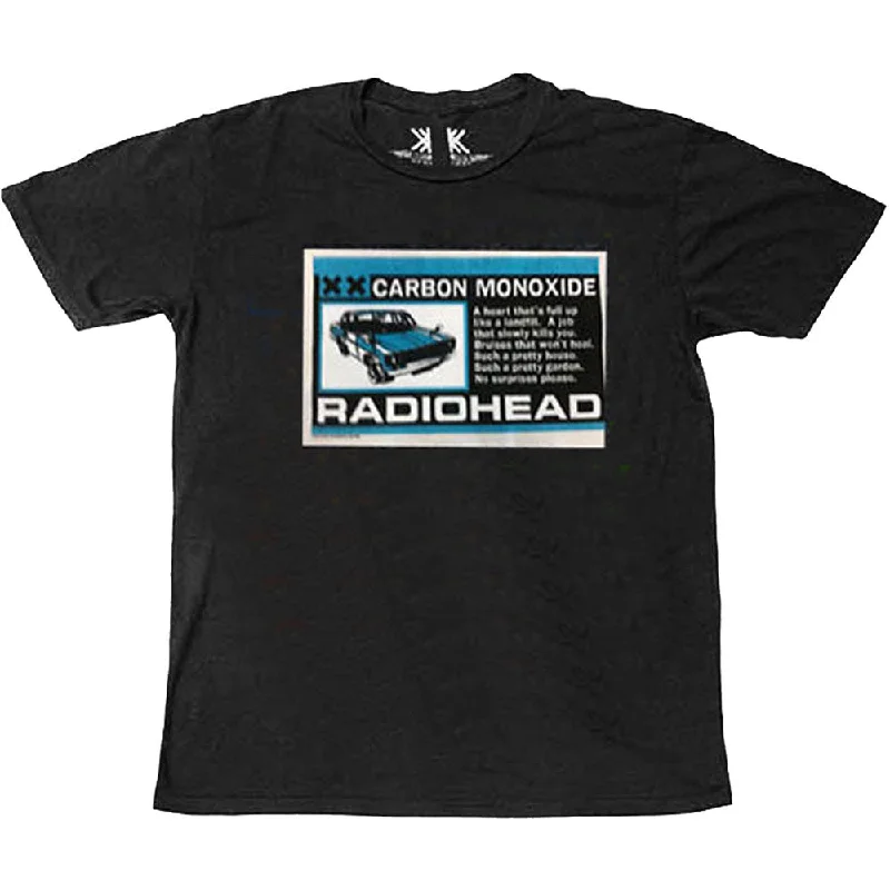 Radiohead | Official Band T-shirt | Carbon Patch Print Jacquard Patchwork