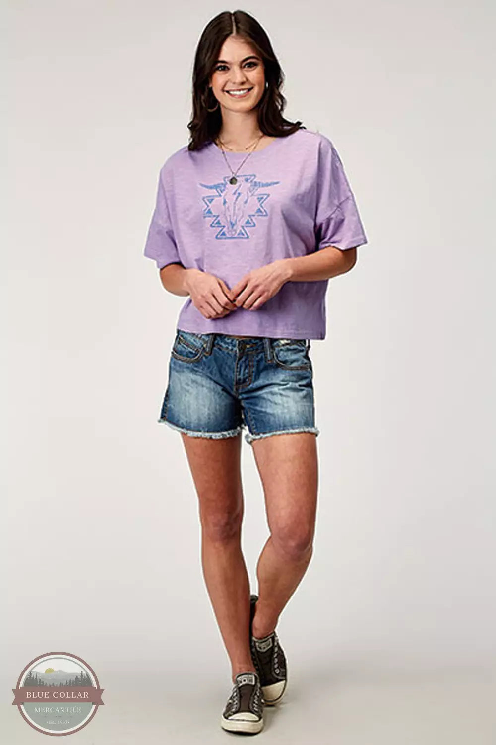03-039-0513-2041 PU Slub Jersey Knit Crop T-Shirt Anti-Shrink Durable Soft