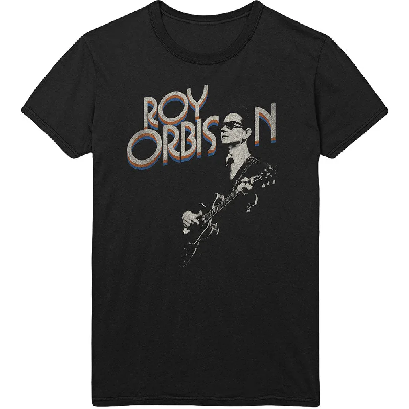 Roy Orbison | Official Band T-shirt | Guitar & Logo Zippered Buttoned Snapped