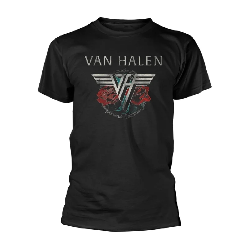 Van Halen Unisex T-shirt: '84 Tour (back print) Ribbed T-Shirt High Neck Heavyweight