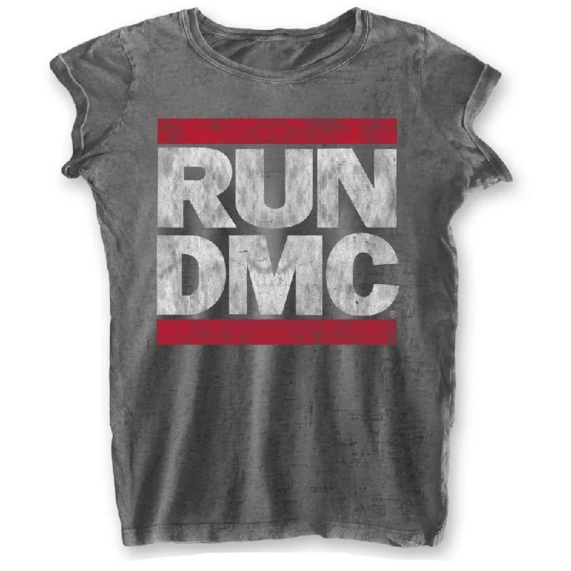 Run DMC Ladies T-Shirt: DMC Logo (Burn Out) Rayon Fabric Velvet Fabric Corduroy Fabric Run DMC Ladies T-Shirt: DMC Logo (Burn Out) Rayon Fabric Velvet Fabric Corduroy Fabric