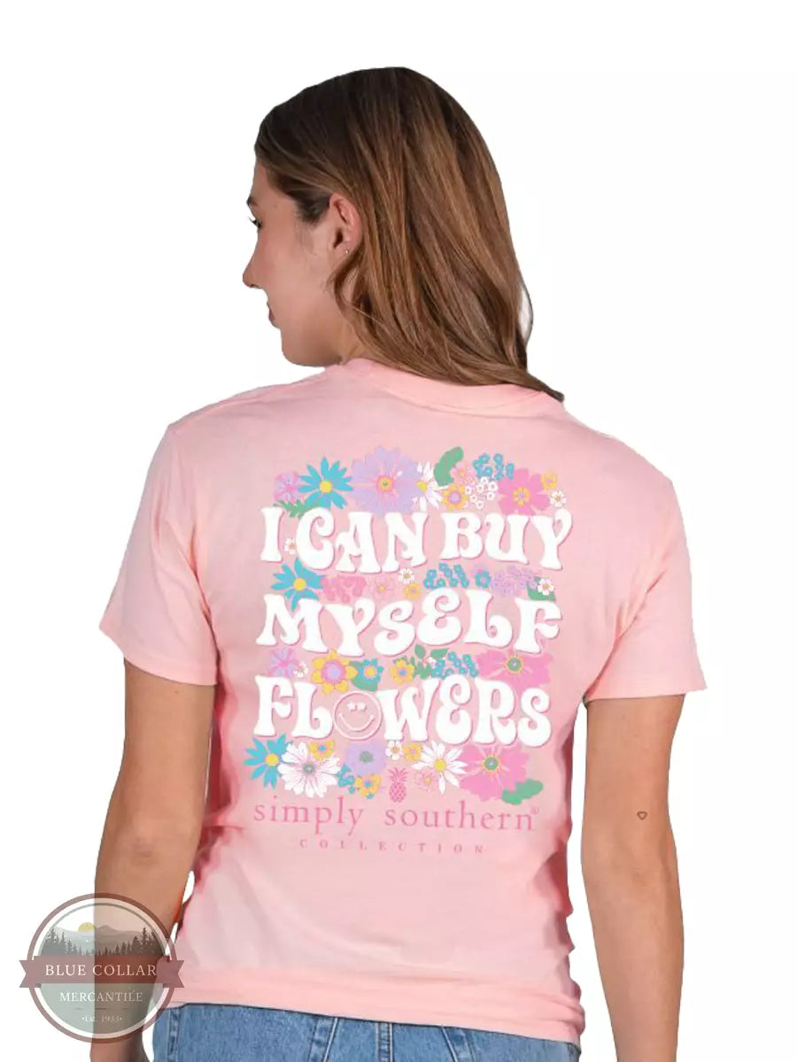 SS-FLOWERS-LOTUS I Can Buy Myself Flowers Short Sleeve T-Shirt Chenille Blend Fleece Blend Nylon Blend