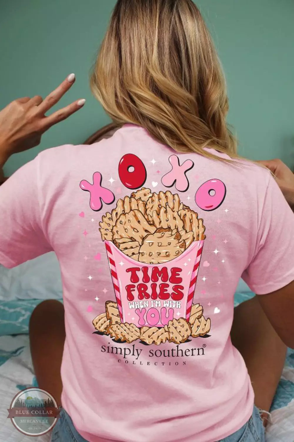SS-XOFRIES-LOTUS Time Fries Short Sleeve T-Shirt Zippered Buttoned Snapped