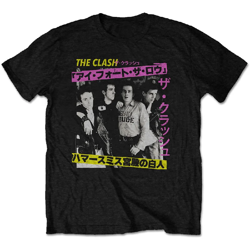 The Clash | Official Band T-Shirt | London Calling Japan Photo Asymmetrical Pockets Print The Clash | Official Band T-Shirt | London Calling Japan Photo Asymmetrical Pockets Print