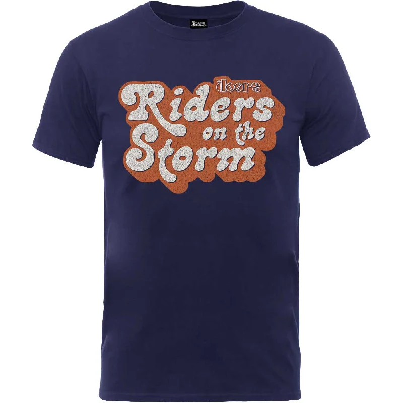 The Doors | Official Band T-Shirt | Riders on the Storm Logo Fashionable Trendy Casual