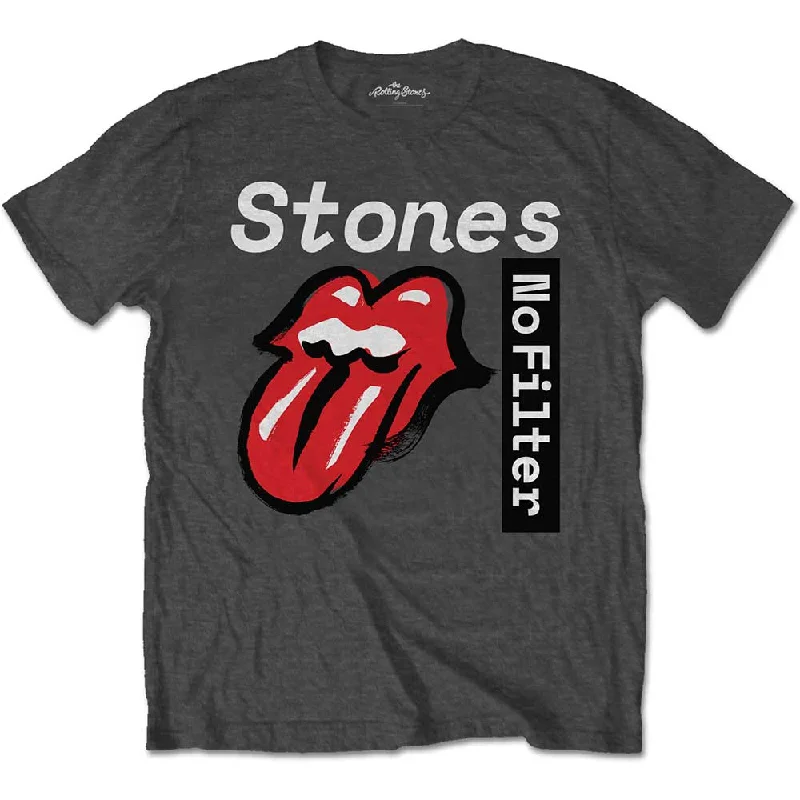 The Rolling Stones | Official Band T-Shirt | No Filter Text Solid Print Embellished