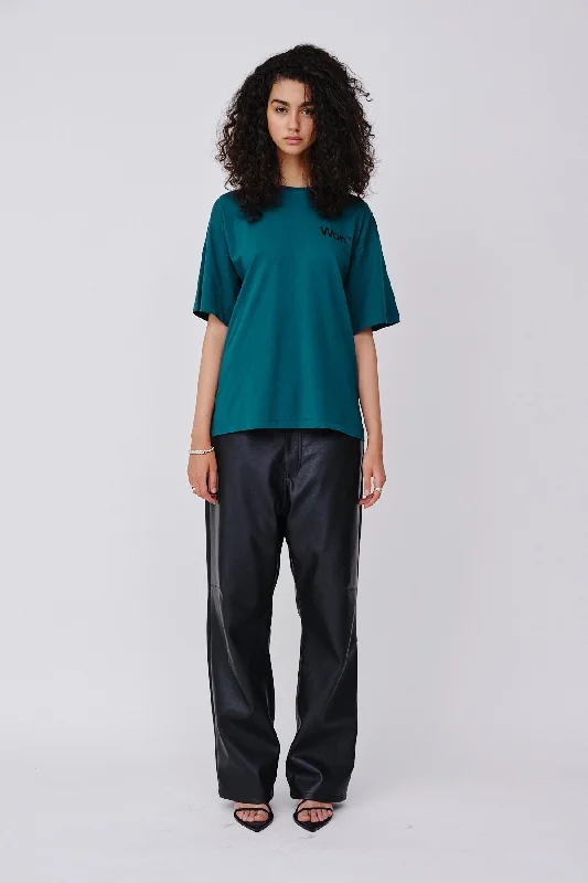 The Staff Tee logo W - Reflecting Pond Zippered Front Buttoned Front Snap Front