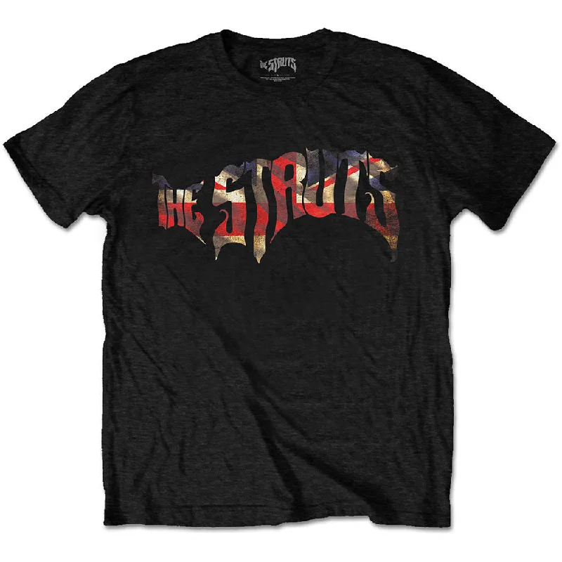 The Struts | Official Band T-Shirt | Union Jack Logo Real Fur Shearling Chenille