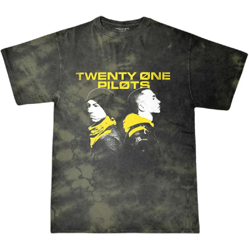 Twenty One Pilots | Official Band T-Shirt | Back To Back (Dip-Dye) Fleece Nylon Spandex