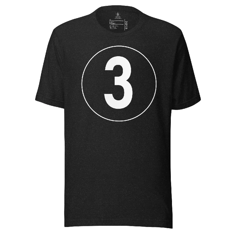 Unisex t-shirt: White on Black 3 Anti-Shrink Durable Soft