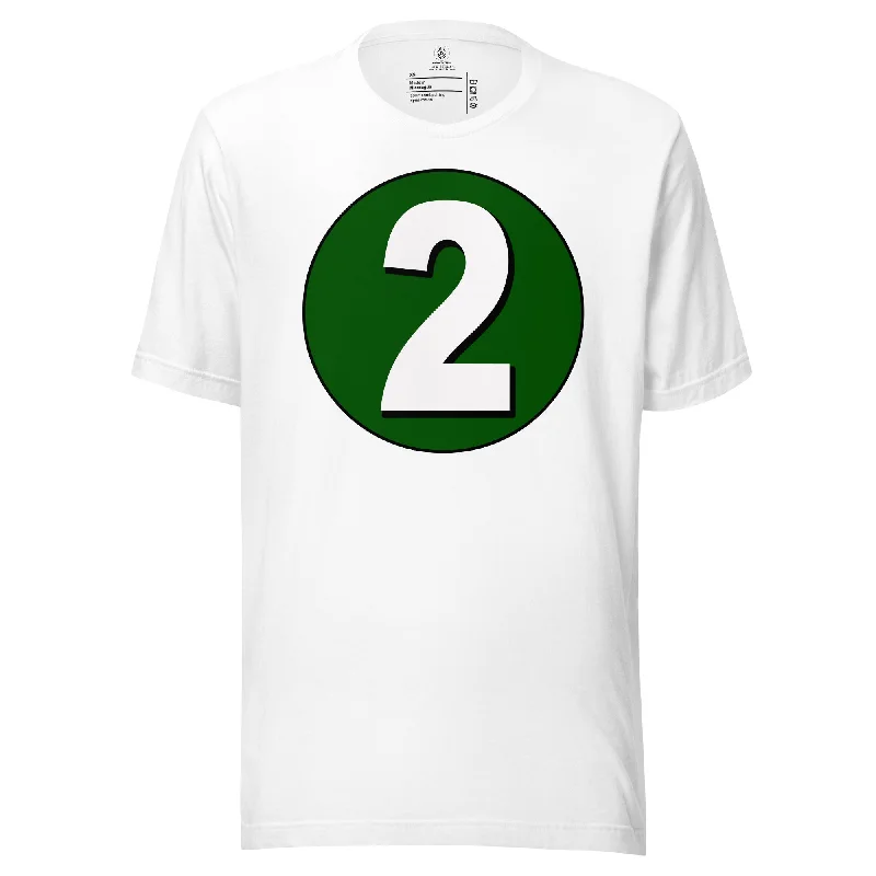 Unisex t-shirt: White on Hunter Green 2 Striped Floral Plaid