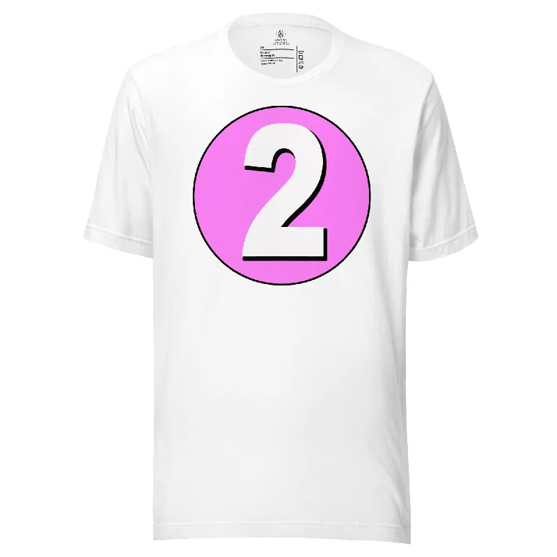 Unisex t-shirt: White on Pink 2 Elasticated Padded Insulated