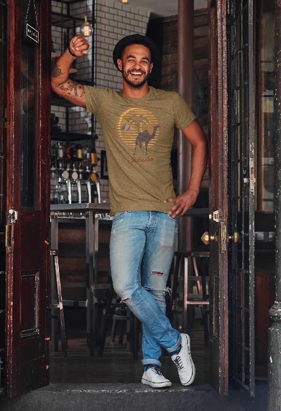 Wander Camel T-shirt  - Travel Lover Tee Basic T-Shirt Crew Neck Short Sleeve
