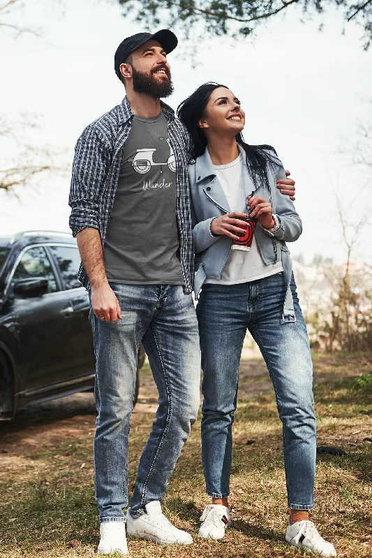 Wander Scooter T-shirt - Travel Lover Tee Collared Crew Neck Turtle Neck