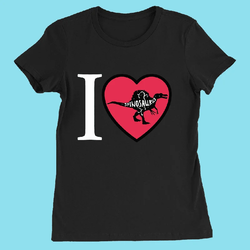 Women I Love Spinosaurus T-Shirt Cashmere Blend Cotton Blend Poly Blend