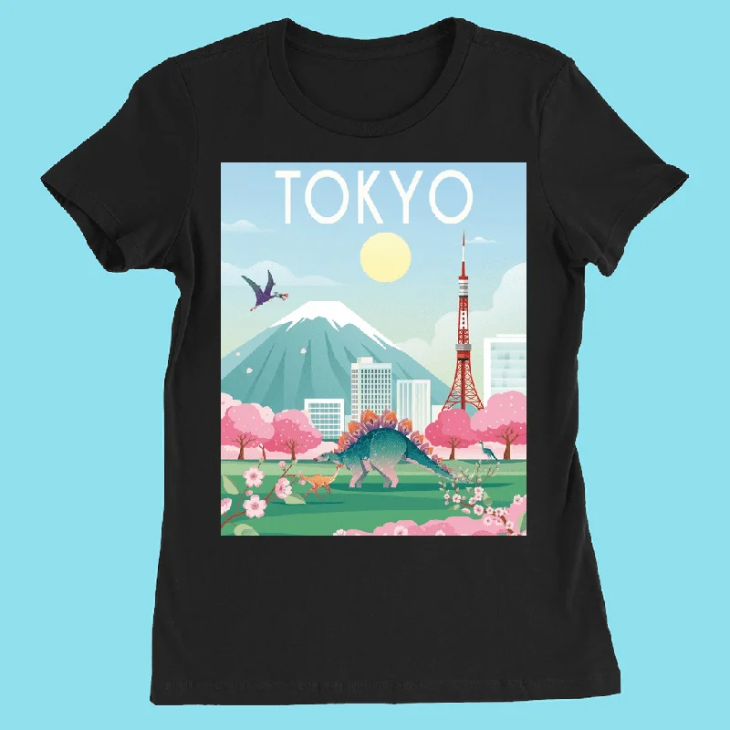 Women Tokyo T-Shirt Hooded Caped Shawl Collar