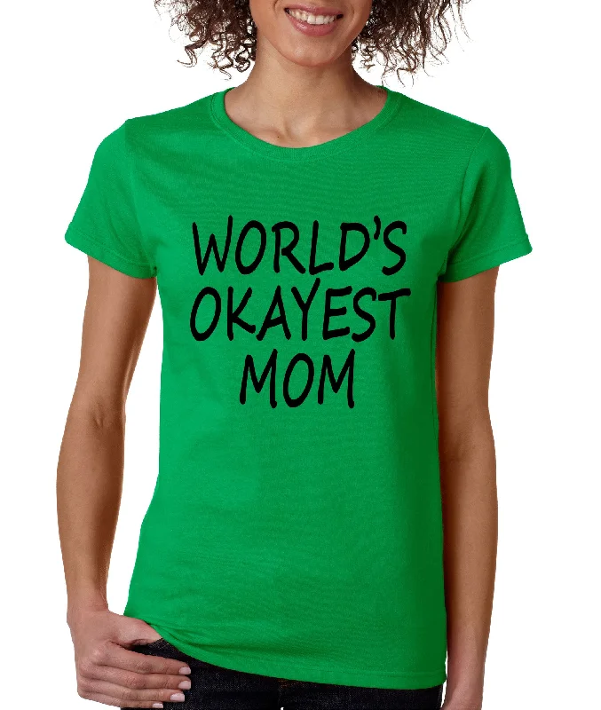 World's OKayest mom mothers day Women's t-shirt Seamless Knitted Crochet