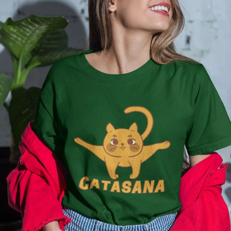 Catasana Round Neck Half Sleeve Classic T-Shirt Collared T-Shirt Boat Neck A-Line