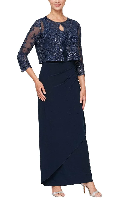 Alex Evenings 81171194 - Dress with Embroidered Bolero