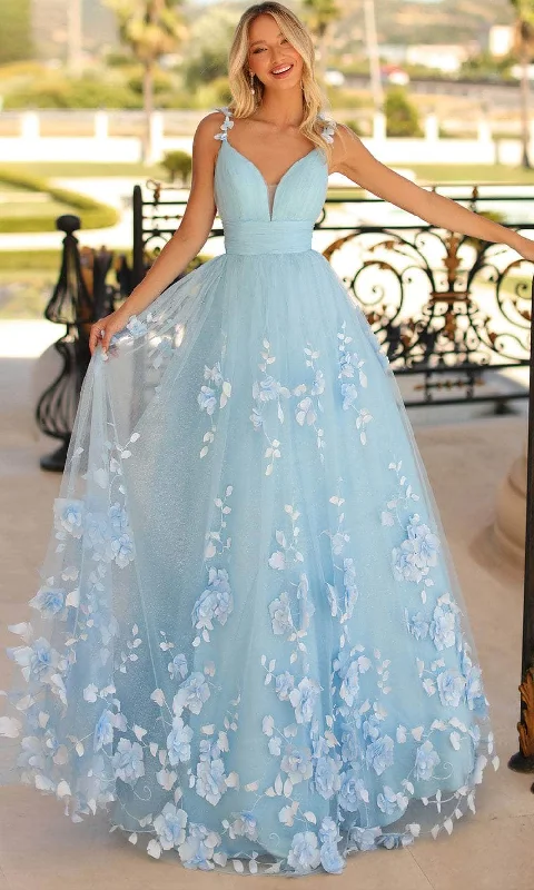 Clarisse 810597 - V Neck A-line Gown