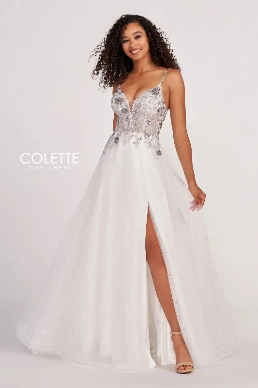 Colette CL2064 Long Formal Glitter Prom Dress