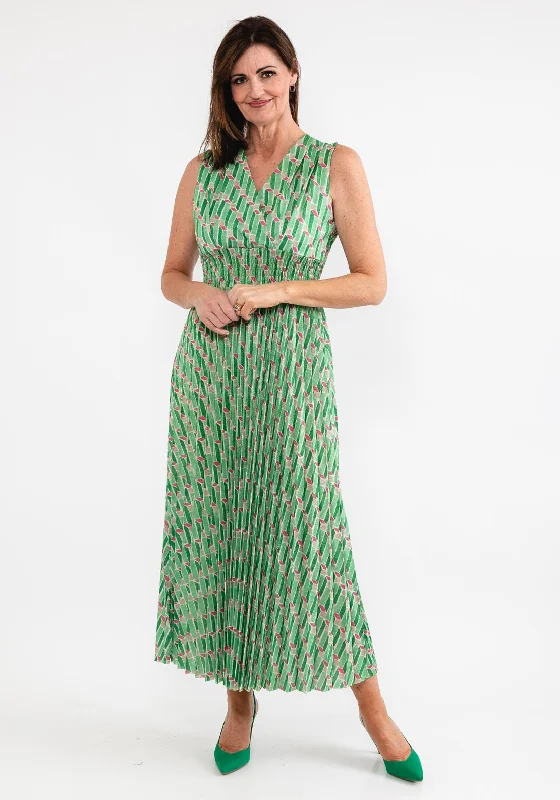 d.e.c.k. by Decollage One Size Glitter Maxi Dress, Green Chic Off-Shoulder Maxi Dress