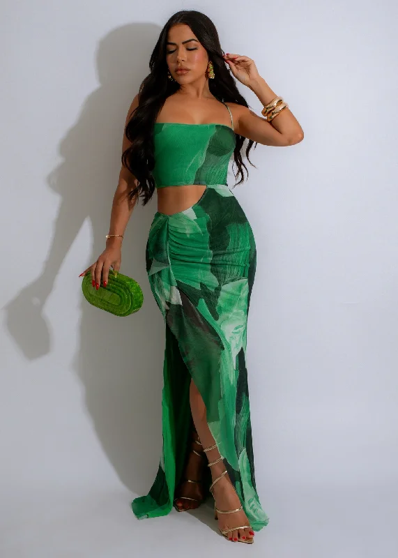 Easy Breezy Maxi Dress Green Chic Button-Up Maxi Dress