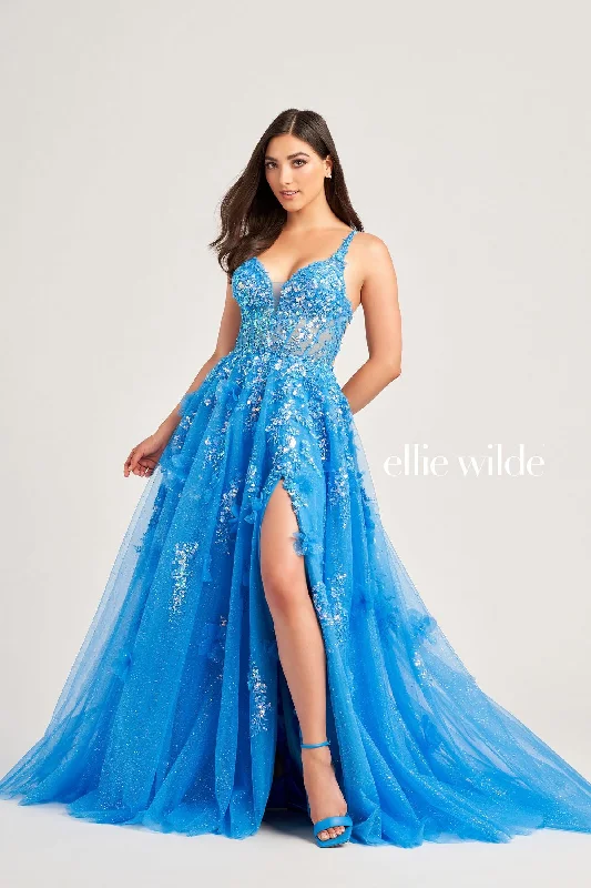 Ellie Wilde EW35047 Prom Long Glitter Ball Gown