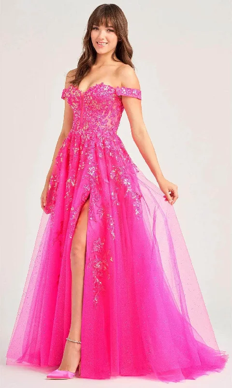 Ellie Wilde EW35058 - Lace-Applique A-Line Prom Gown