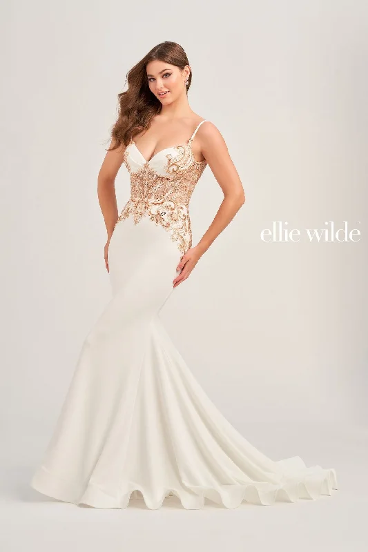 Ellie Wilde EW35078 Long Formal Mermaid Fit Prom Dress