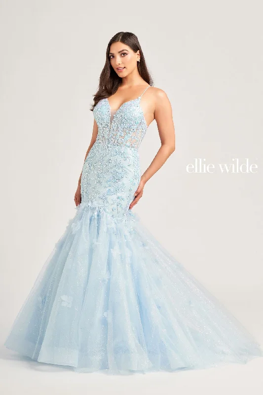 Ellie Wilde EW35080 Long Mermaid Formal Sequin Prom Gown