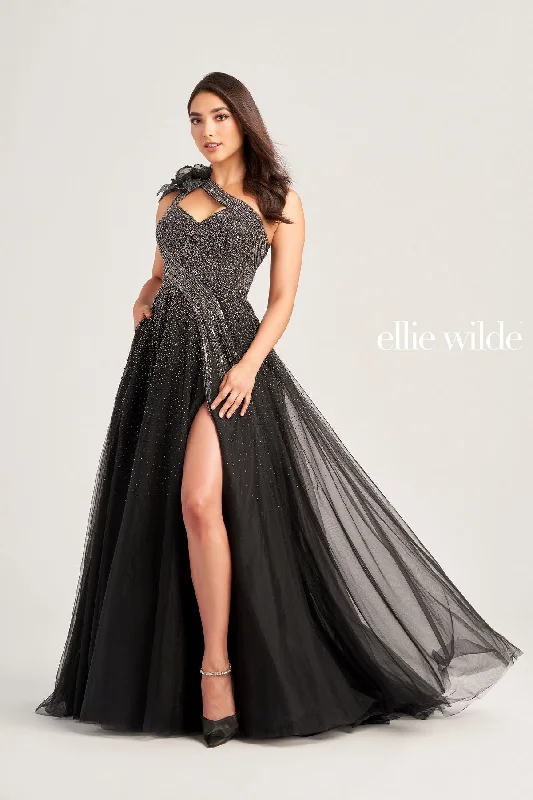 Ellie Wilde EW35086 Long Ball Gown Beaded Prom Dress