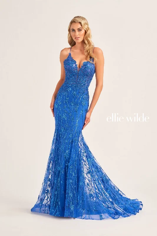 Ellie Wilde EW35104 Prom Long Fitted Sequin Formal Dress