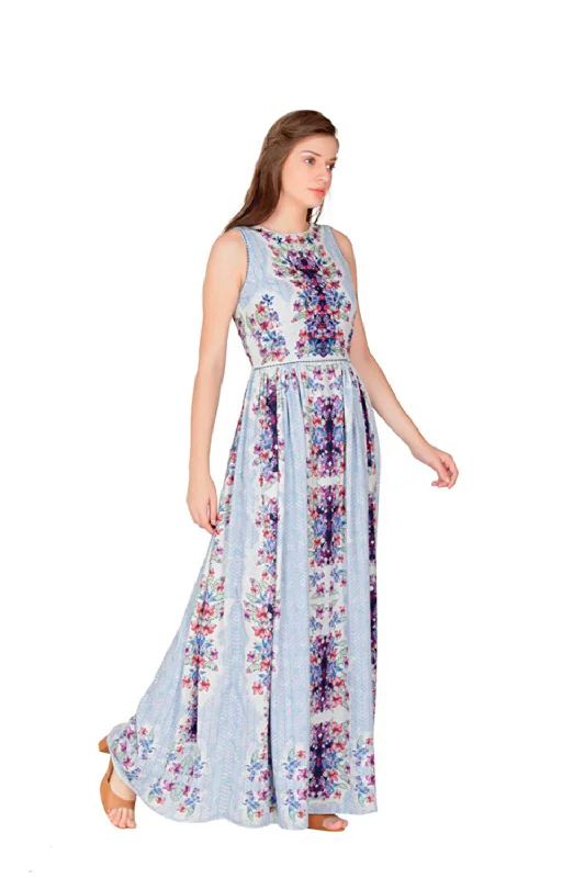 Sleeveless Maxi Dress Stylish Empire Waist Maxi Dress