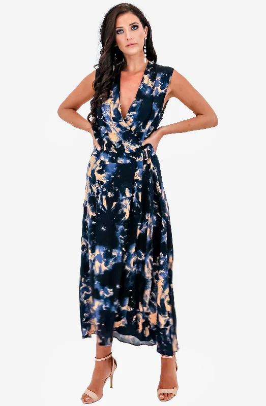 Printed Wrap Maxi Dress by Ginger & Smart Fashionable Chiffon Maxi Dress