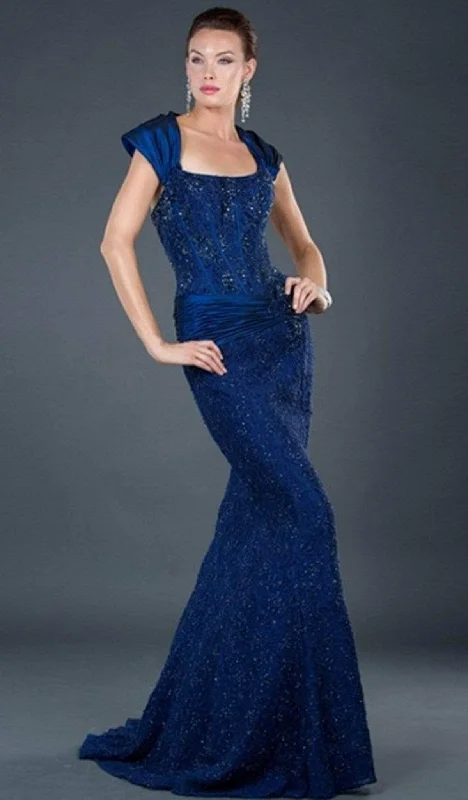 Jovani 5470SC - Bead Embellished Mermaid Prom Gown