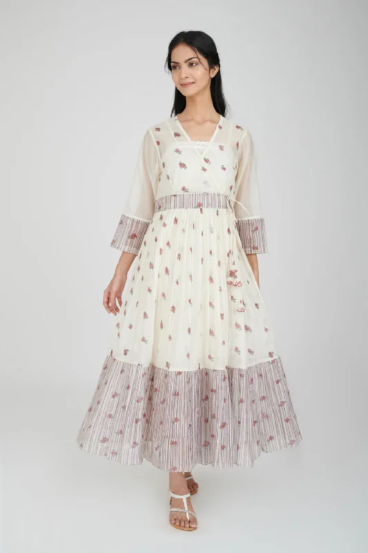 Raya Flor Maxi Dress Trendy Maxi Dress with Belt