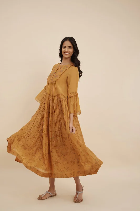 Full Bloom Maxi Dress Stylish Maxi Dress with Frills