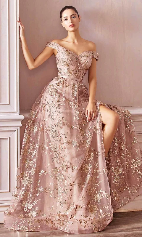Ladivine CB069 - Embellished A-line Prom Gown