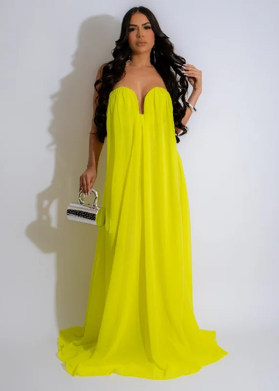 Magic Love Maxi Dress Green Elegant Maxi Dress with Ruffles