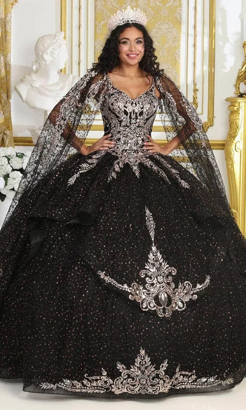 May Queen LK218 - Glitter Corset Ballgown