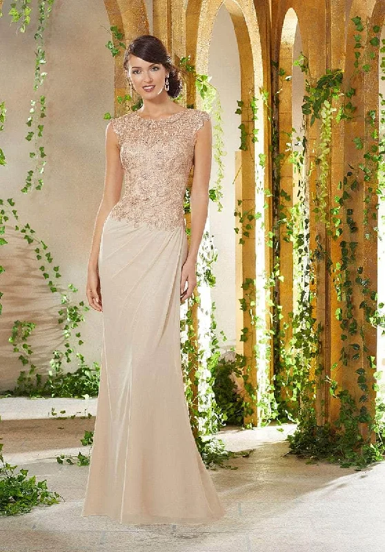 MGNY By Mori Lee 71919SC - Illusion Scoop Sheath Formal Gown