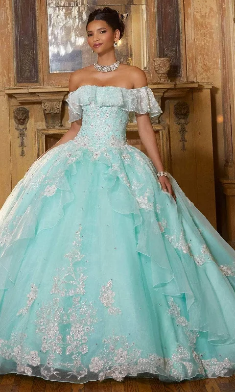 Mori Lee 60151 - Ruffle Tulle Sleeves Ballgown