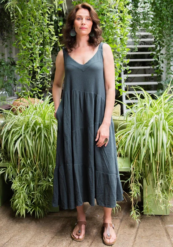 One Life Mar Sleeveless Maxi Dress, Juniper Stylish Pleated A-Line Maxi Dress