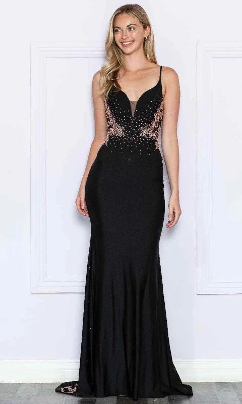 Poly USA 9274 - Rhinestone Studded Prom Dress